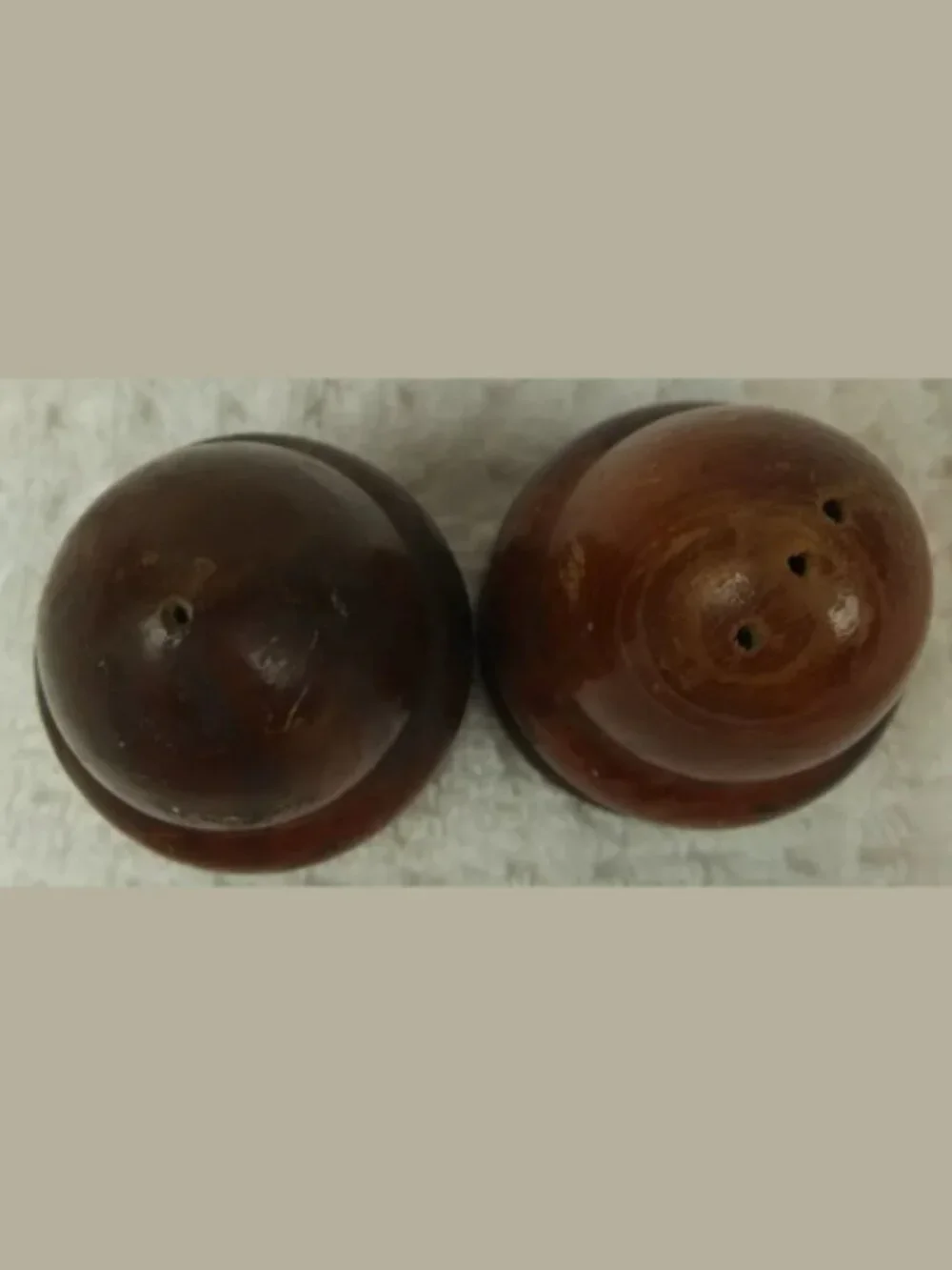 Vintage Wooden Acorn Souvenir San Francisco Salt Pepper Shakers Cork‎ 2.5